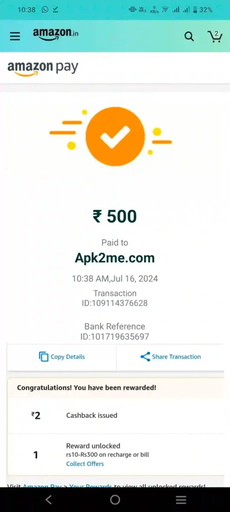 Fake Amazon Pay Payment APK For Android