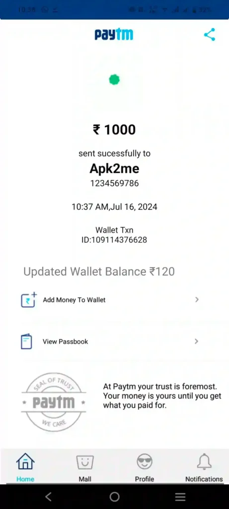 Fake Paytm Payment App For Android Apk