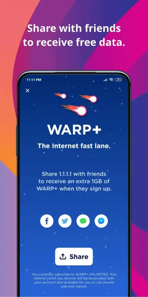 1111 VPN Warp Unlimited Mod Apk 1