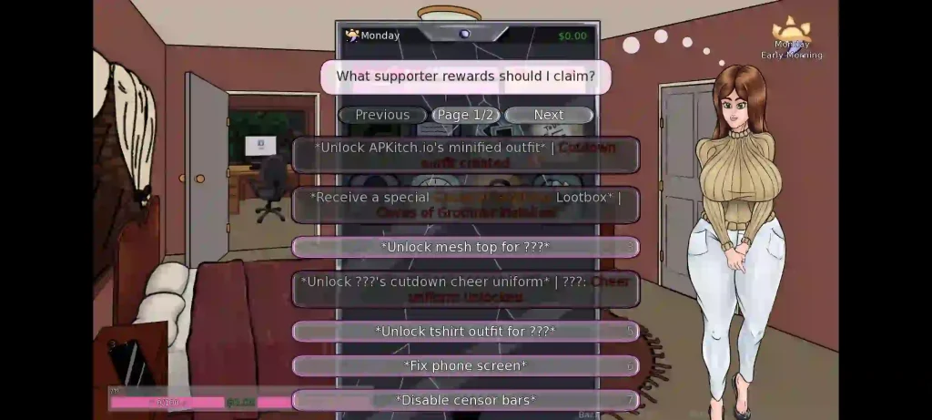 A Very Full House APK Patreon Cheats Menu